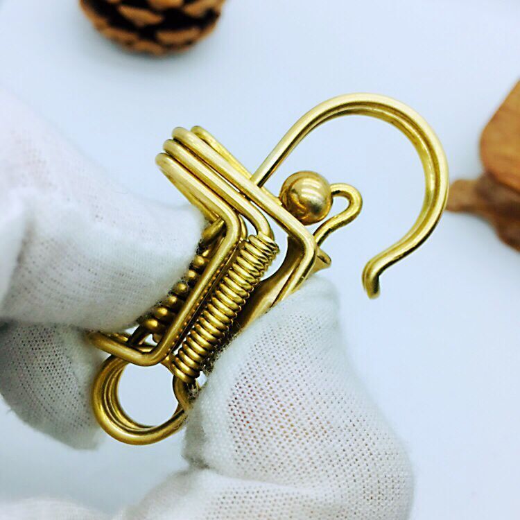 Vase Handmade Keychain [Steel & Brass]