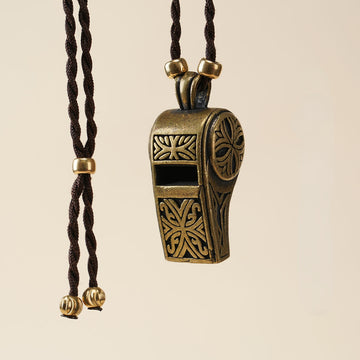 Brass whistle pendant