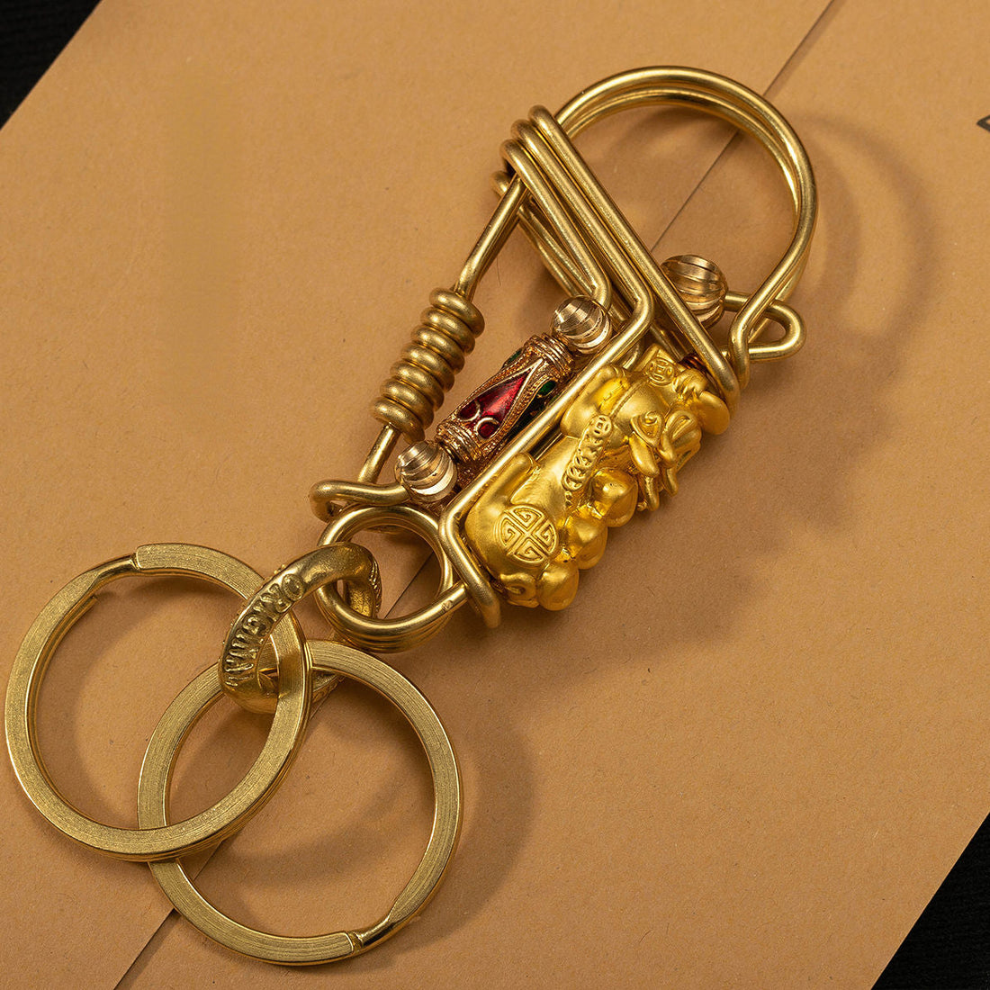 Beast Brass Handmade Keychain