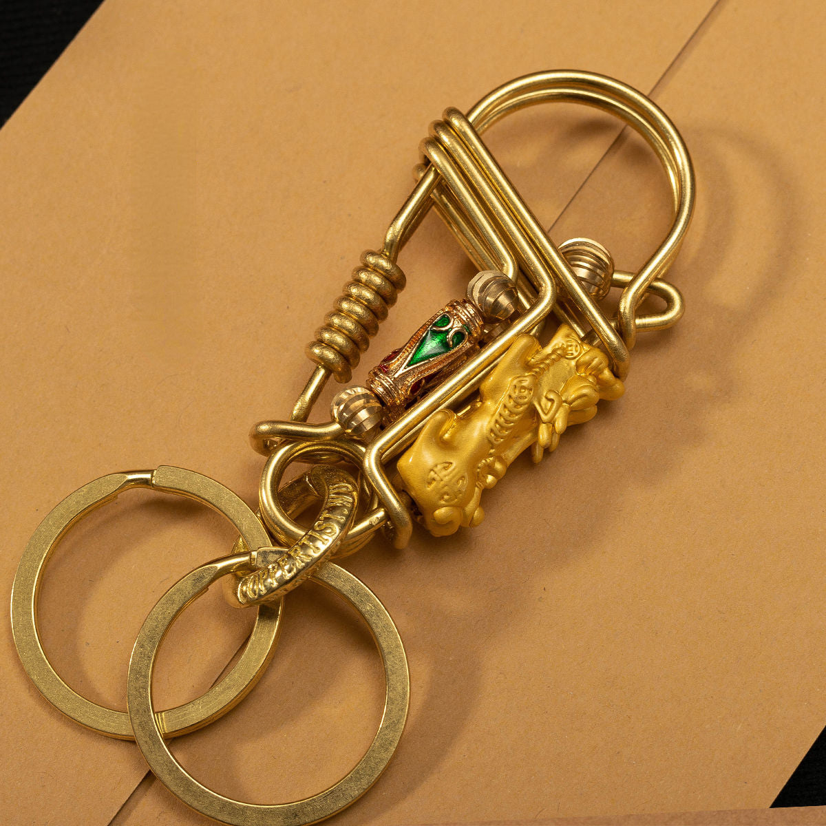 Beast Brass Handmade Keychain