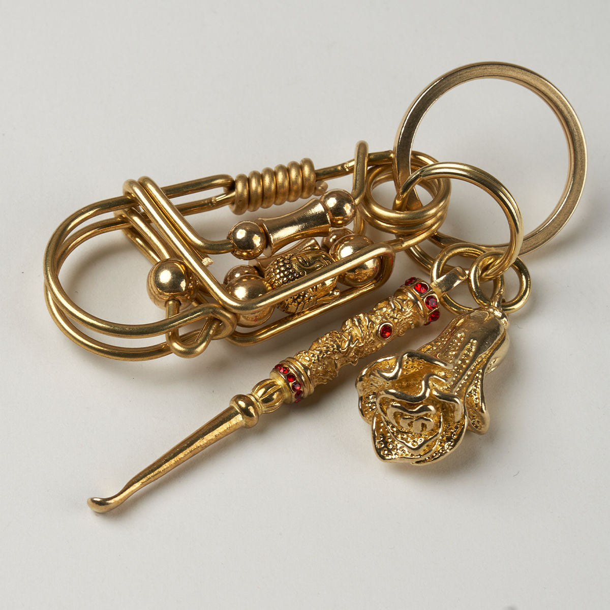 Handmade Brass Buddha Head Keychain