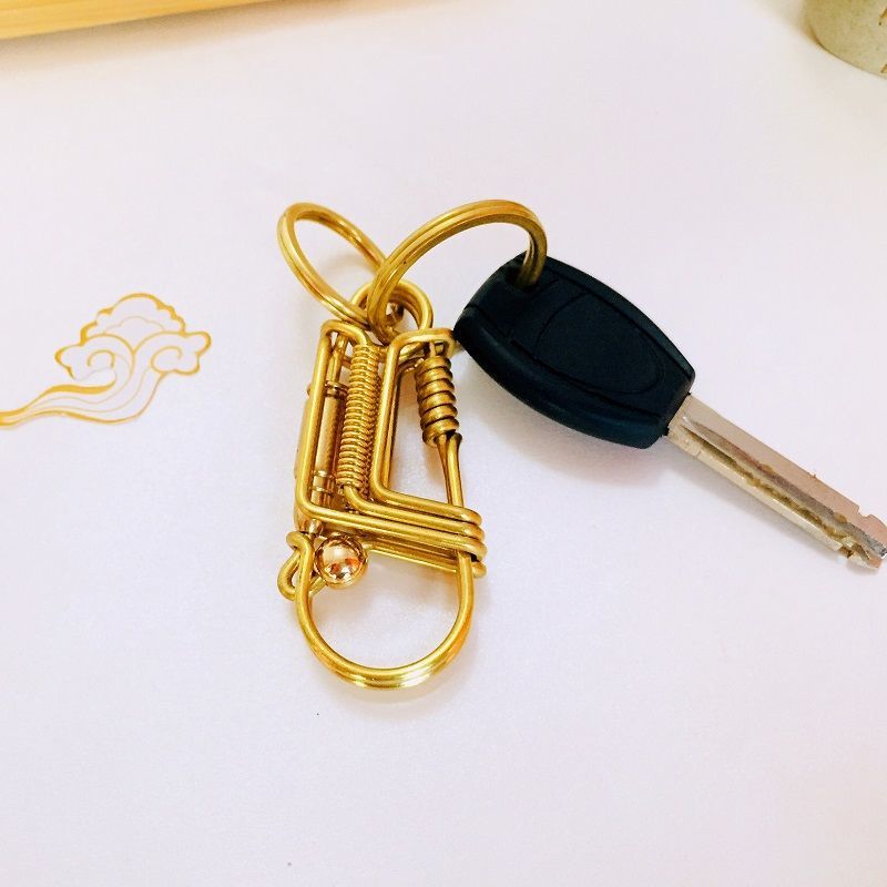 Bullet Handmade Wire Keychain Gift [Steel & Brass]