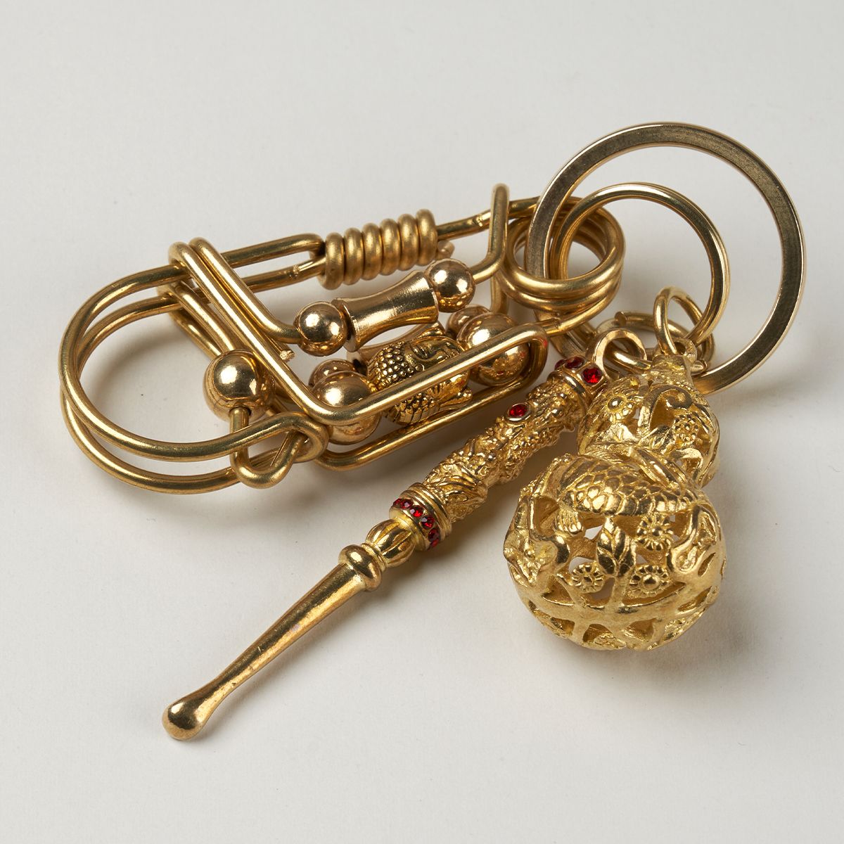 Handmade Brass Buddha Head Keychain