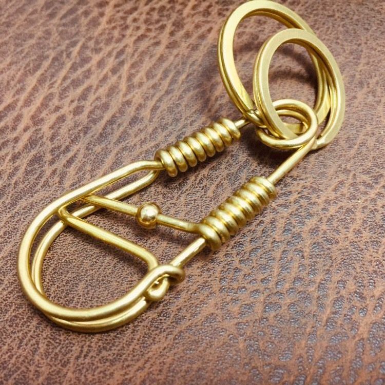 Handmade simple keychain [Steel & Brass]