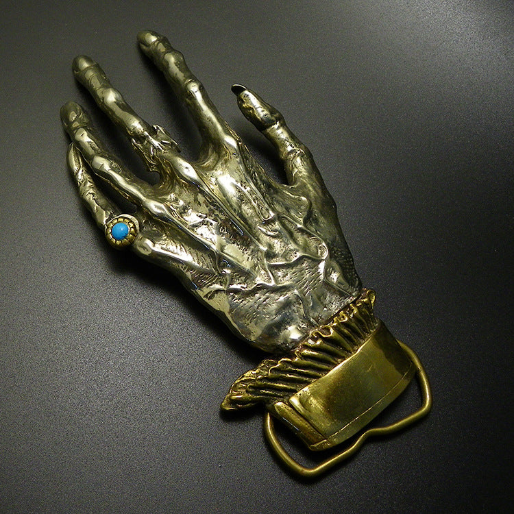 Handmade Hand of God Belt Buckle