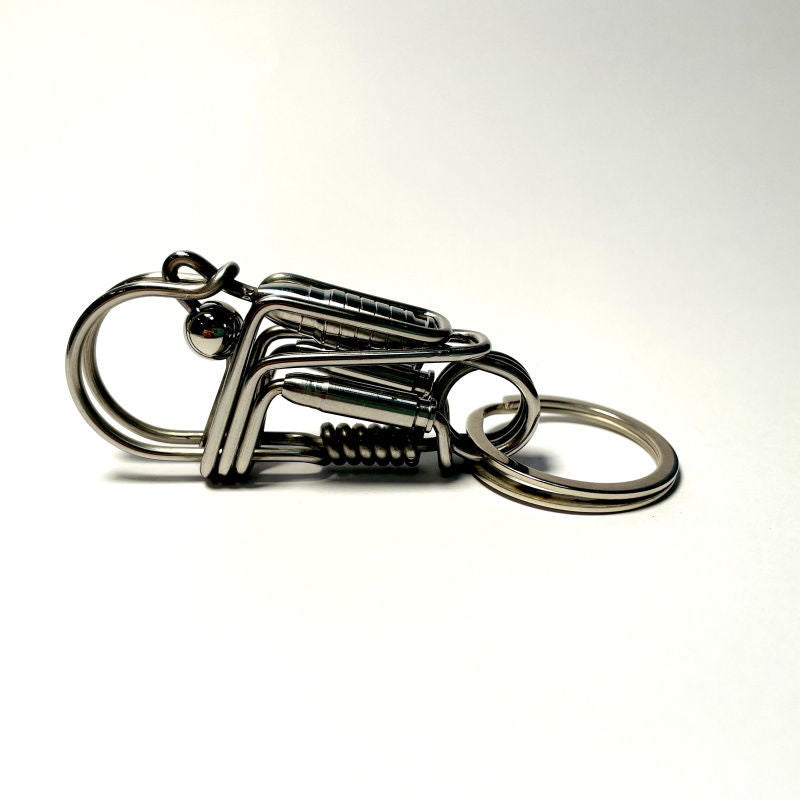 Bullet Handmade Wire Keychain Gift [Steel & Brass]