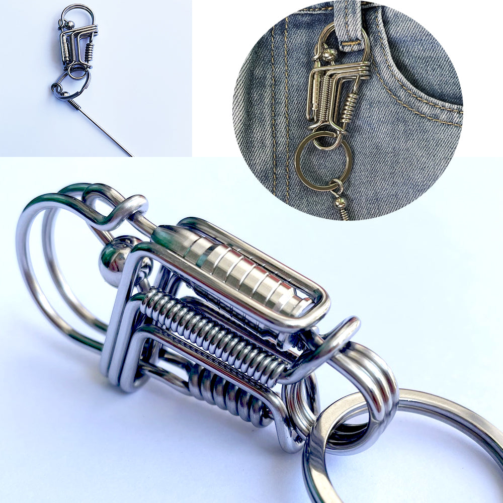 Bullet Handmade Wire Keychain Gift [Steel & Brass]