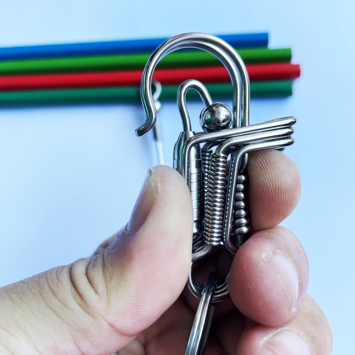 Bullet Handmade Wire Keychain Gift [Steel & Brass]