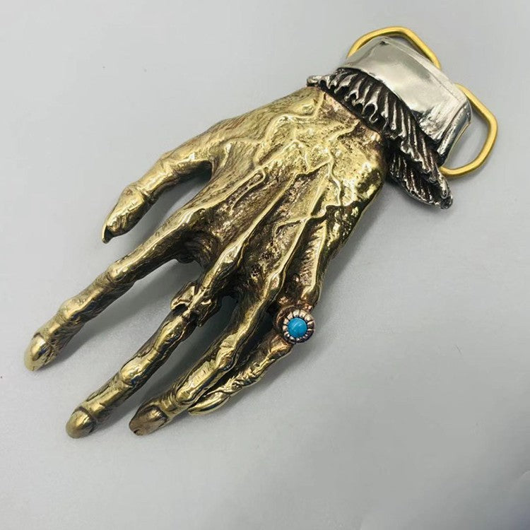 Handmade Hand of God Belt Buckle
