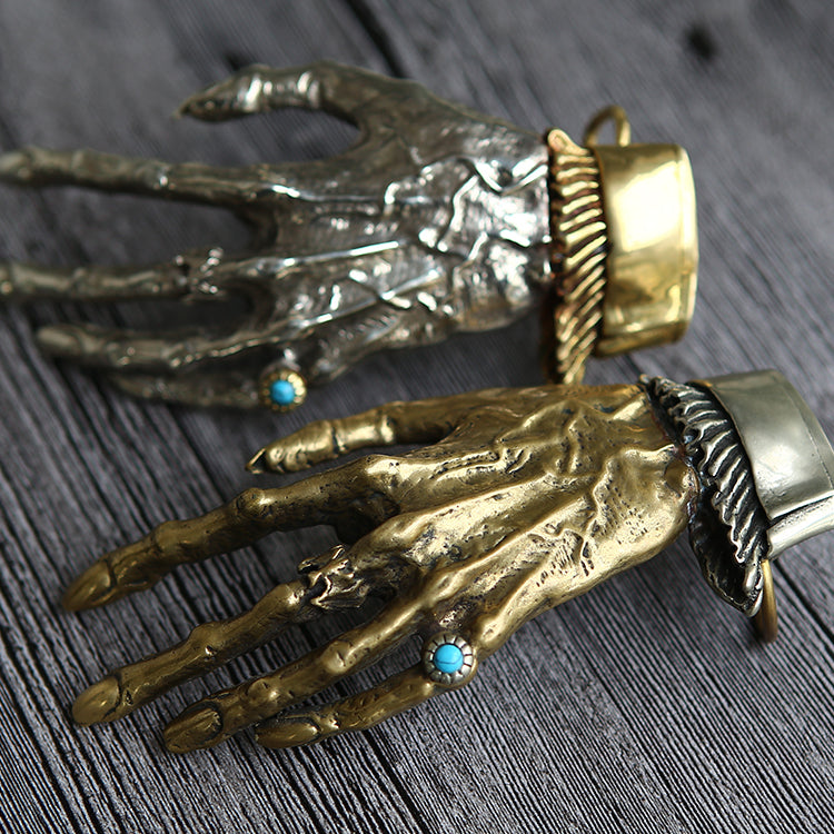 Handmade Hand of God Belt Buckle