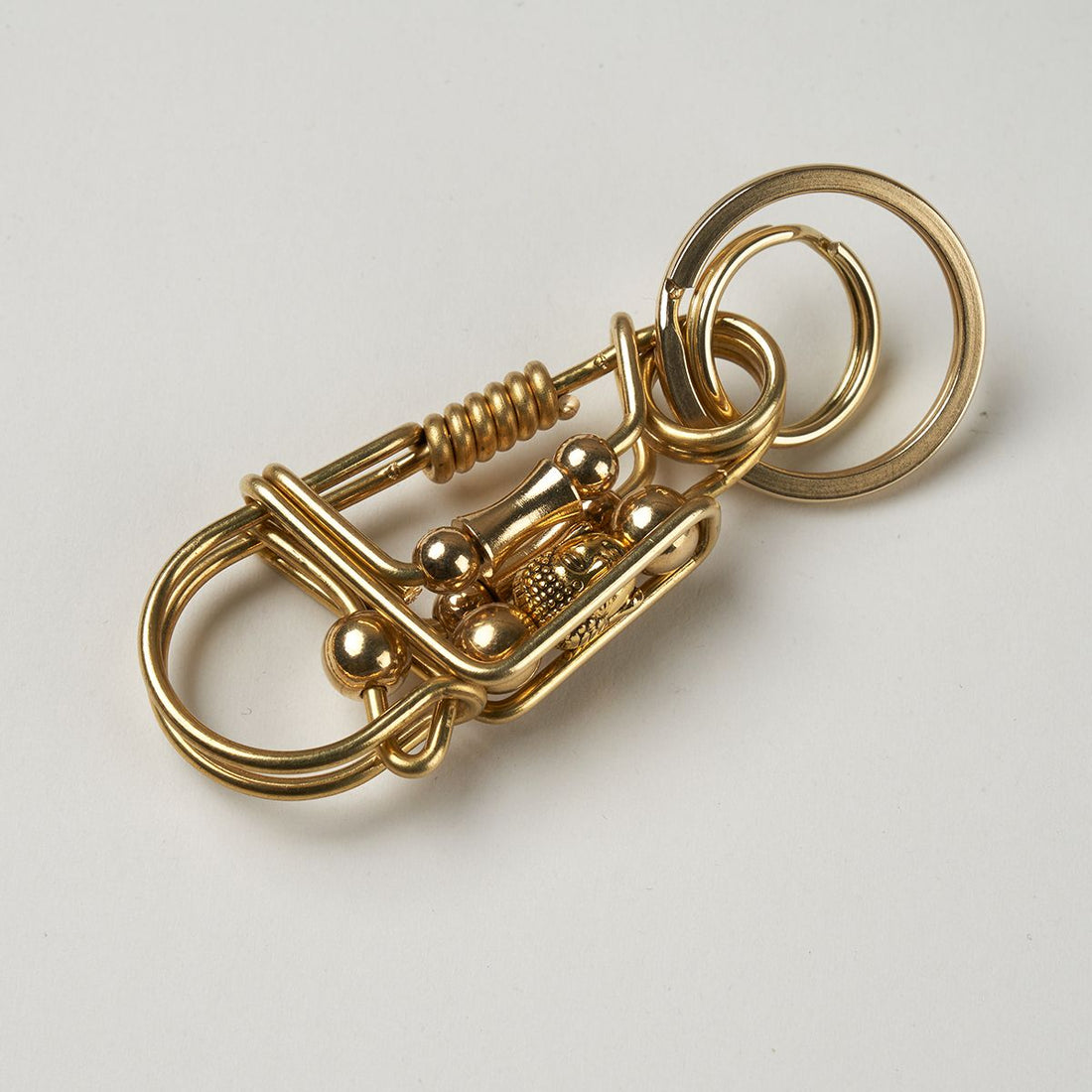 Handmade Brass Buddha Head Keychain