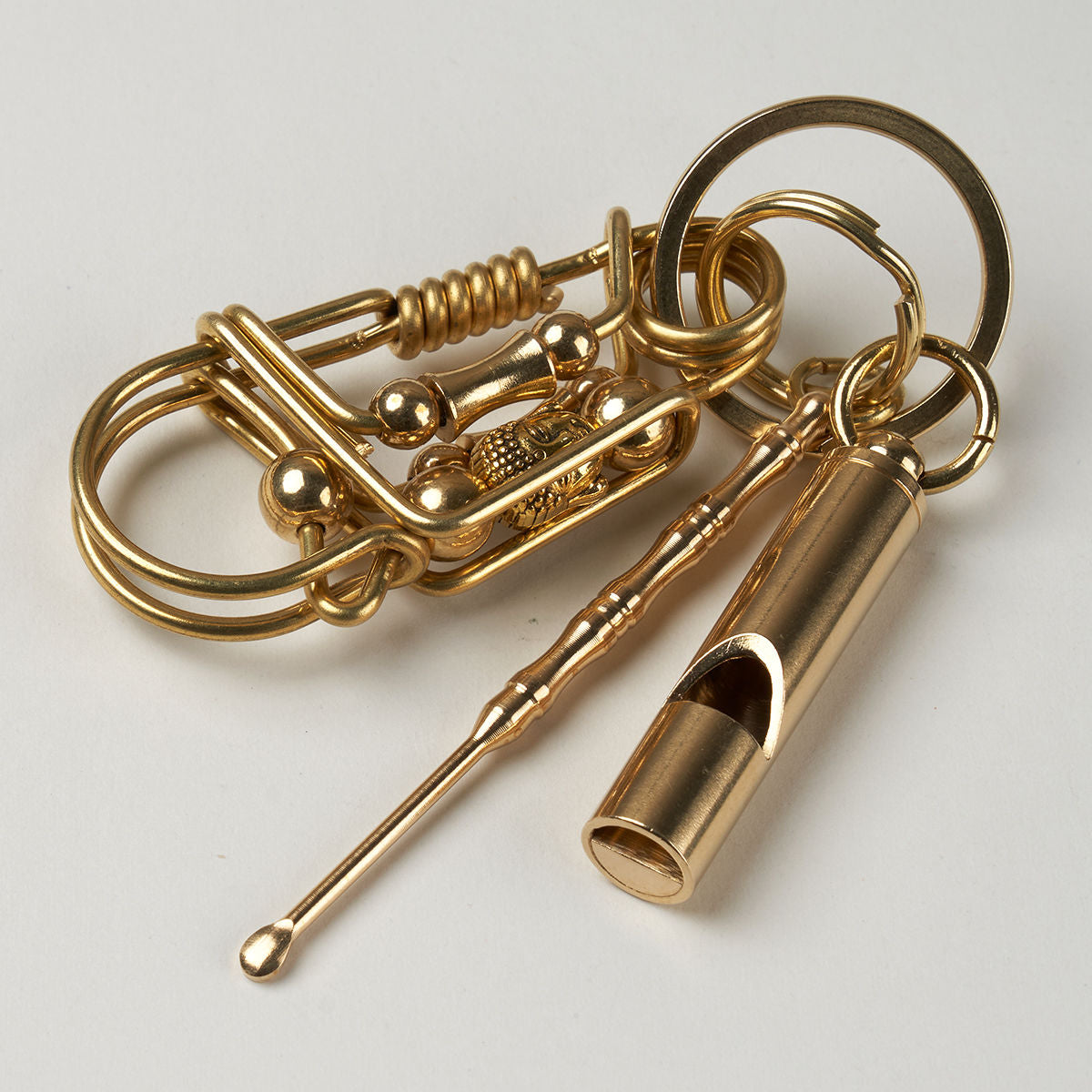 Handmade Brass Buddha Head Keychain