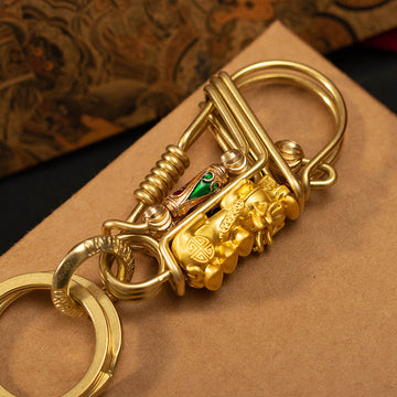 Beast Brass Handmade Keychain