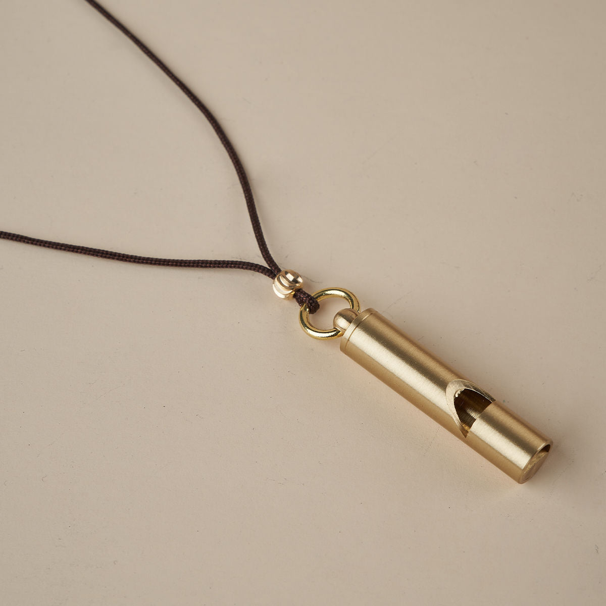 Brass whistle keychain pendant