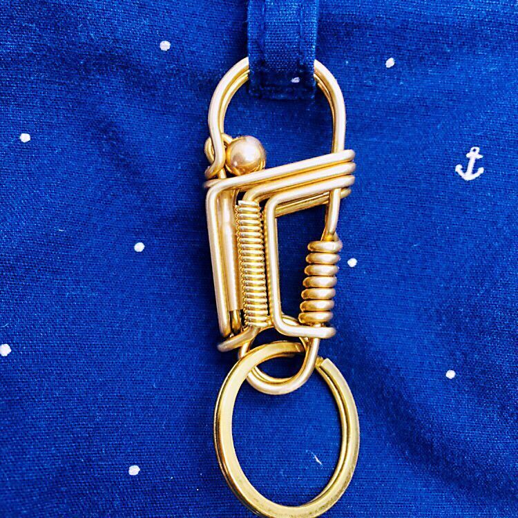 Vase Handmade Keychain [Steel & Brass]