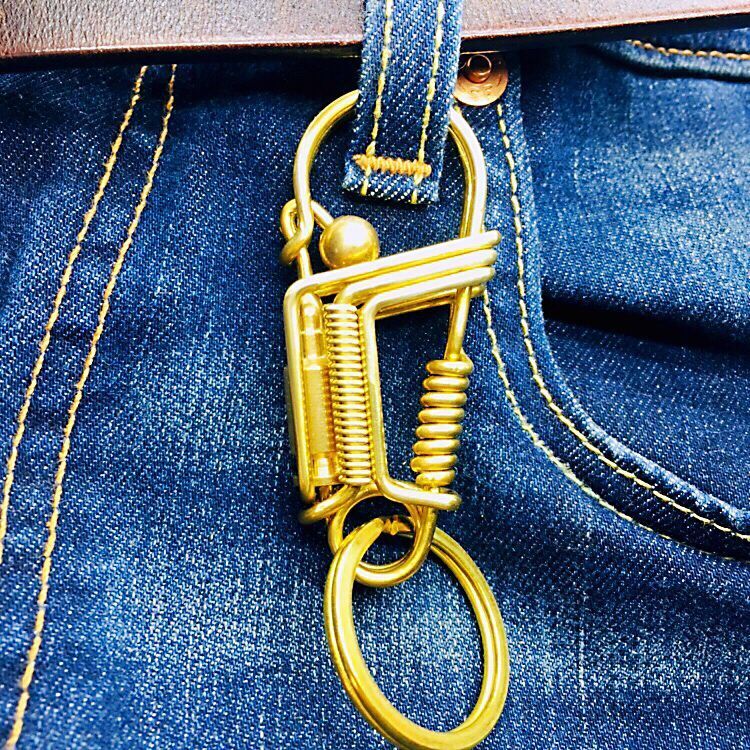Bullet Handmade Wire Keychain Gift [Steel & Brass]
