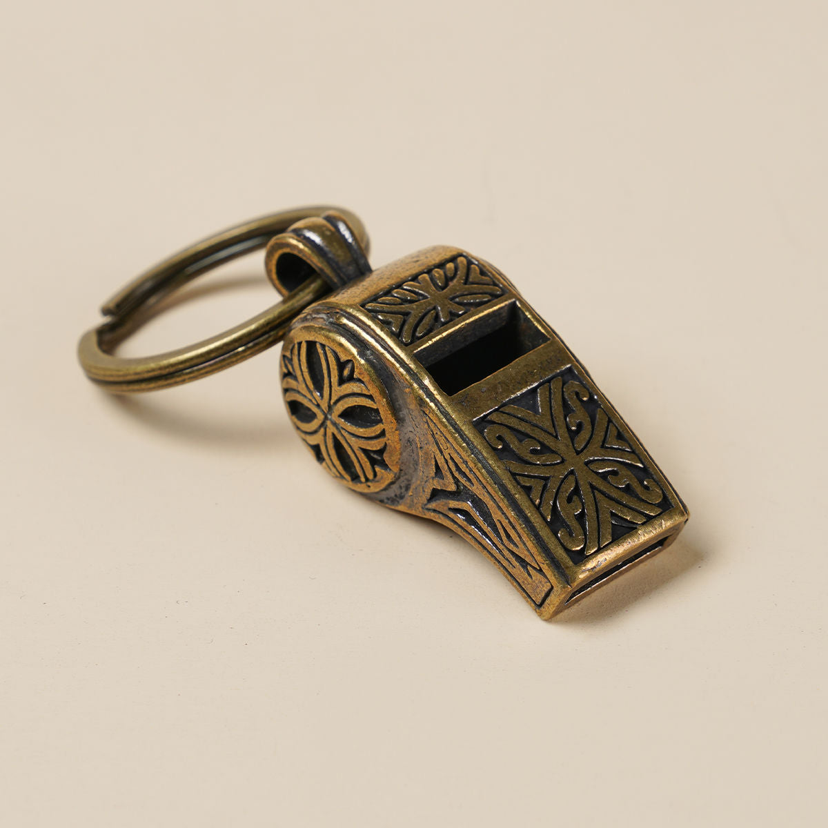 Brass whistle pendant